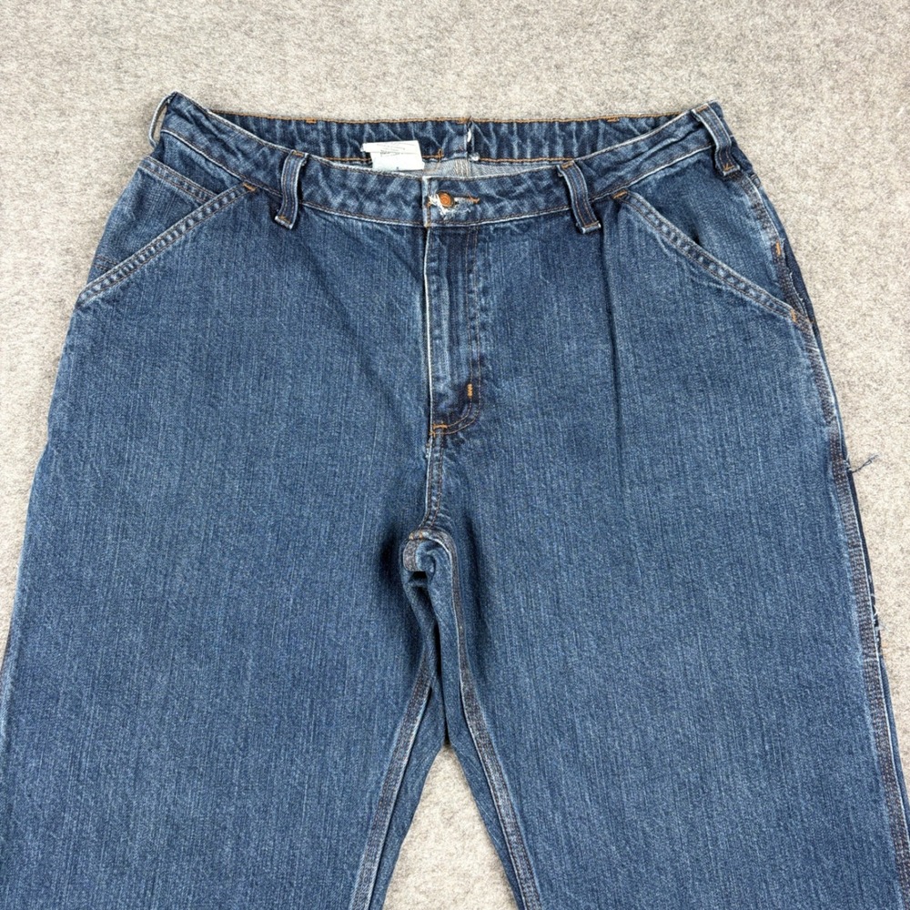 Carhartt WB013 VIO Carpenter Jeans Womens 16x34 Blue Denim Workwear Utility